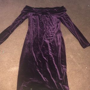 Calvin Klein burgundy velvet dress